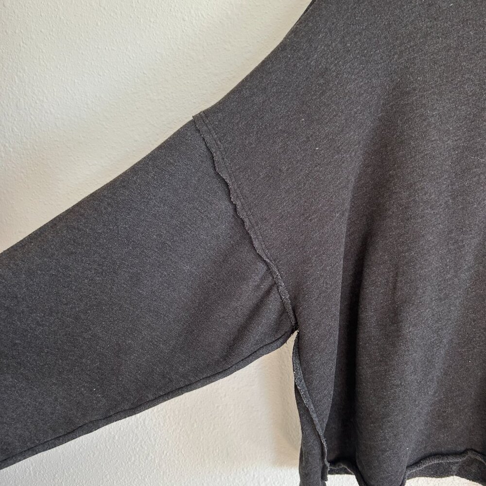 NWOT Free People Movement Sweatshirt XS Charcoal Gray Crop Boxy - Picture 5 of 10